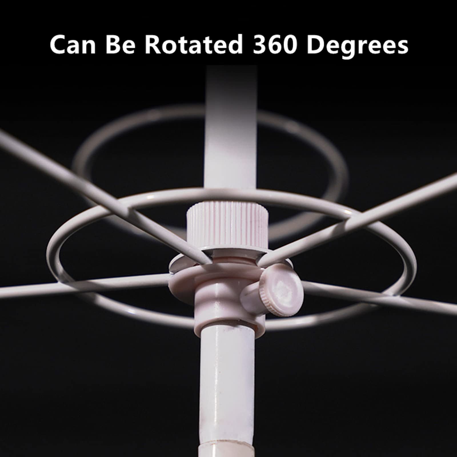 7-Tier Rotating Metal Hat Rack Stand - Adjustable Free-Standing Cap Organizer for 35 Hats, Wigs & Accessories - Space-Saving Floor Display (White) - Perfect for Bedroom, Closet & Entryway Organization