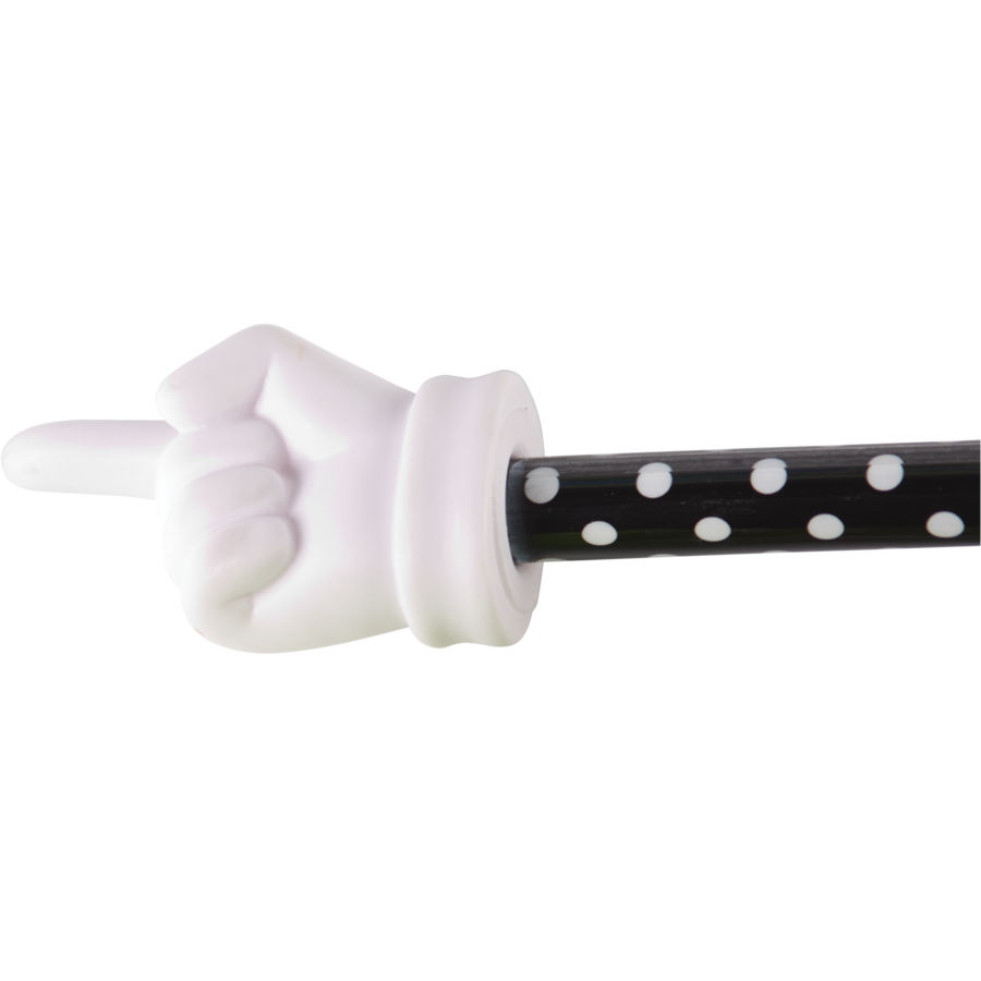 Black Polka Dot Hand Pointer - Teacher Presentation Stick, Classroom Pointer for Kids, Reading Guide & Presenter Tool - Perfect for Teachers, Students & Presentations