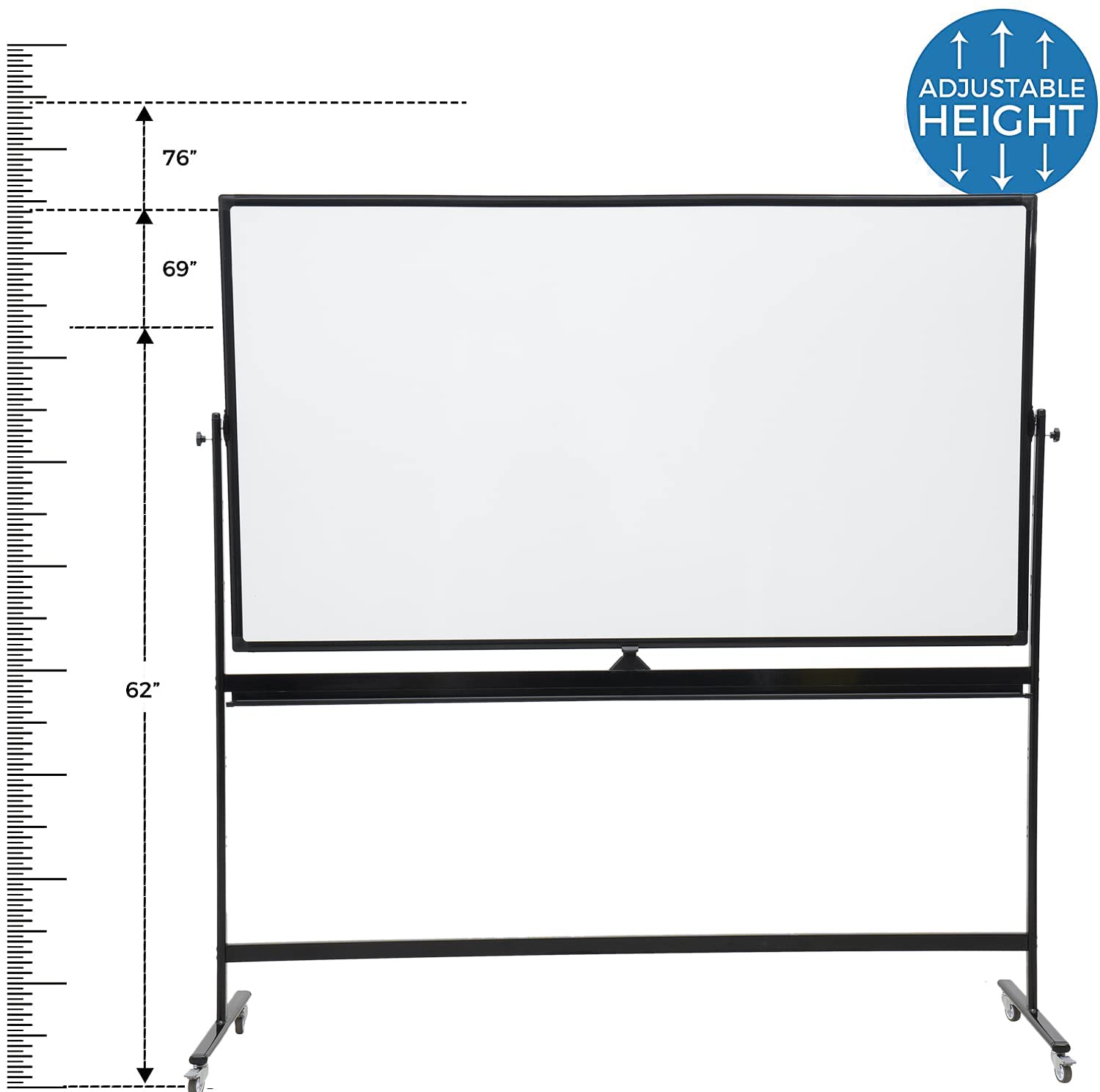 Large Magnetic Double Sided Mobile Whiteboard - 72