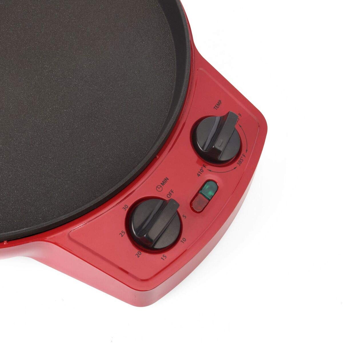 12 Inch Courant Pizza Maker & Calzone Maker with Timer & Temperature Control - 1440W Electric Pizza Oven & Indoor Grill (Red) - Perfect for Home Kitchen, Parties & Quick Meals