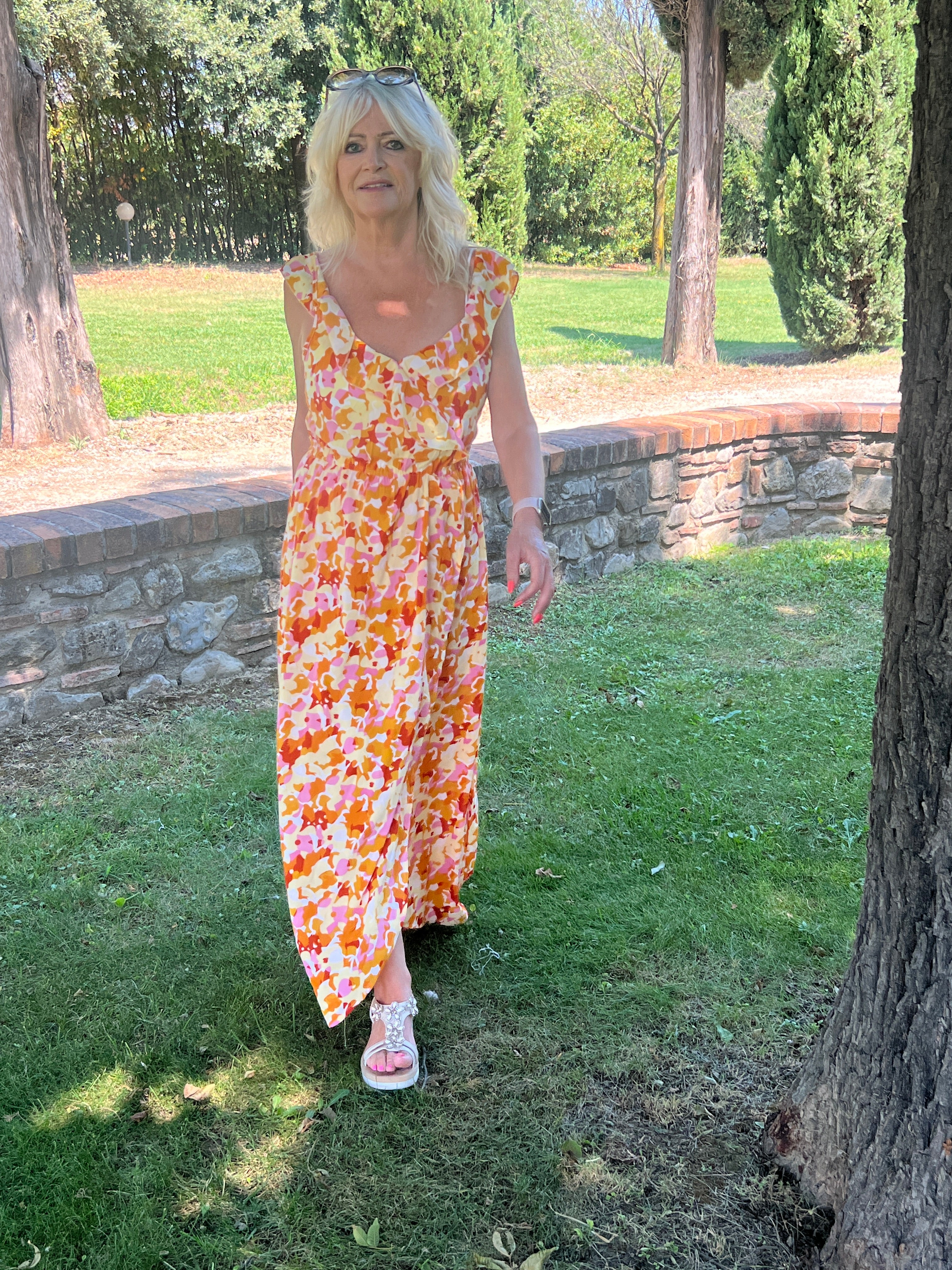 Sunshine Flutter Dress - Women's Summer Floral Sundress with Puff Sleeves | Perfect for Beach Vacations, Garden Parties & Date Nights
