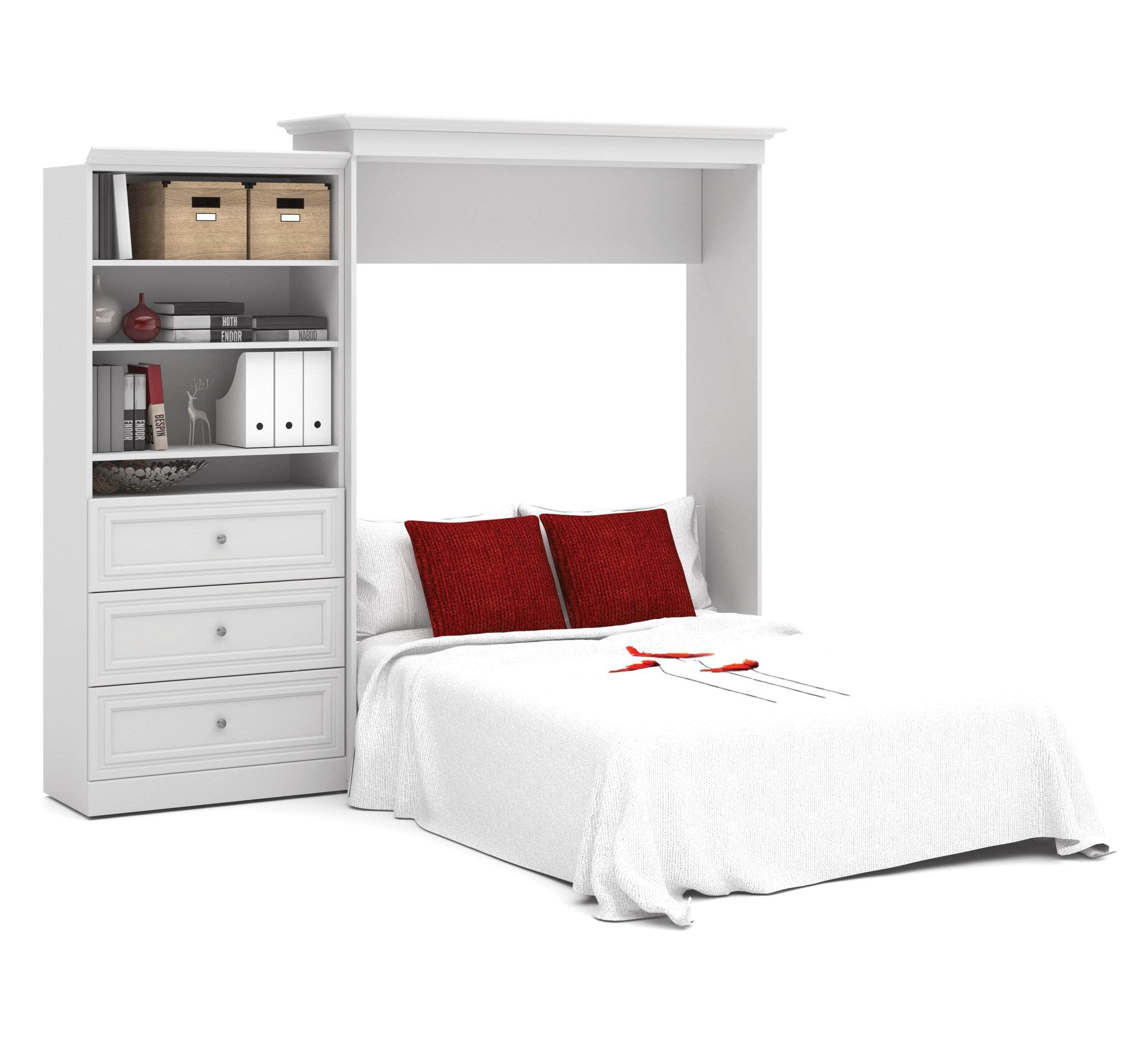 Versatile Queen Murphy Wall Bed with Storage Drawers (101