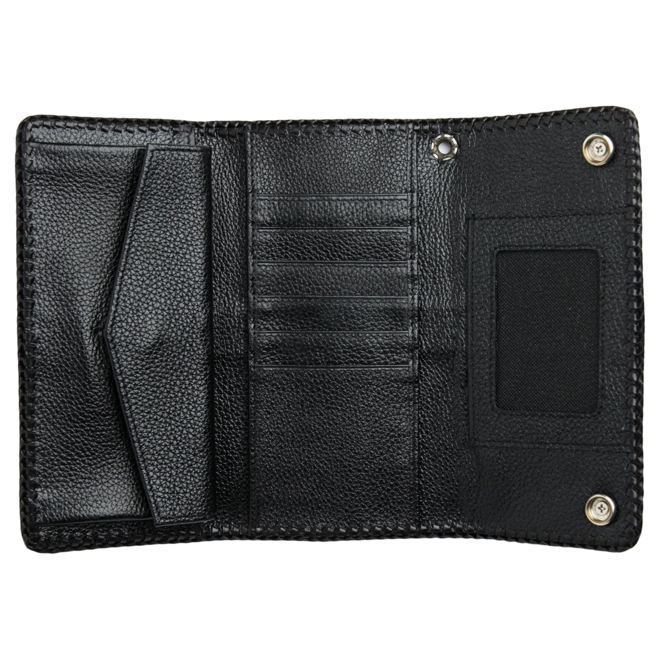 Red Scorpion Design Genuine Leather Tri-Fold Biker Wallet for Men - RFID Blocking Slim Wallet with ID Window & Card Slots - Perfect for Motorcycle Riders & Everyday Use