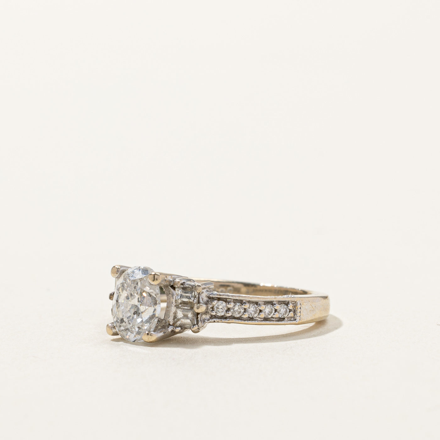 1.12ctw Oval Diamond Engagement Ring - H Color I1 Clarity Size 5.5 - Perfect for Proposals, Anniversaries & Special Occasions