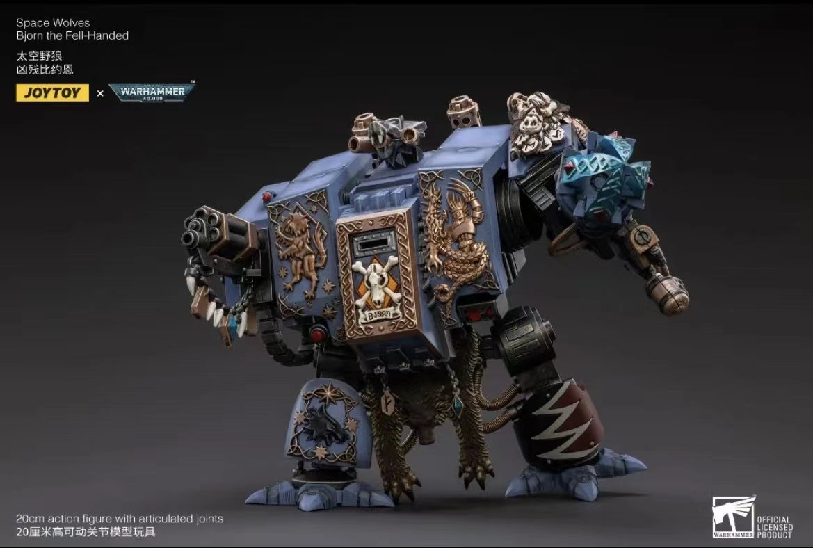 JOYTOY 1/18 Scale Warhammer 40K Space Wolves Bjorn the Fell-Handed Action Figure - Reissue Version - Collectible Model for Display & Wargaming Scenes