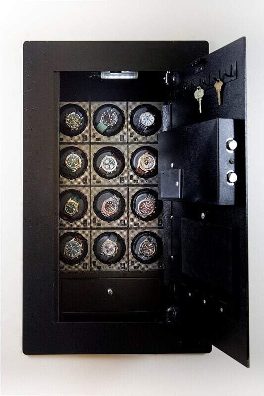 BlumSafe 301504 Luxury Watch Winder Wall Safe - Made in USA Gen 2.0 - Secure Storage for Rolex, Omega & High-End Watches - Perfect for Home, Office & Travel