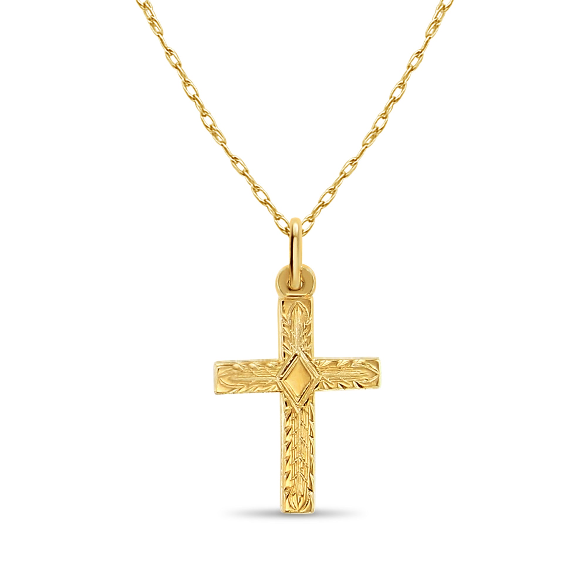 Vintage Style Diamond Cross Pendant Necklace - Elegant Jewelry Gift for Women, Perfect for Christmas, Valentine's Day & Special Occasions
