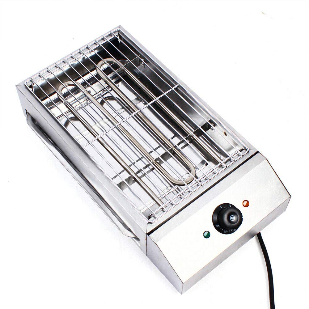 LOYALHEARTDY 110V Stainless Steel Electric Grill - Portable Table Top BBQ Griddle for Outdoor Cooking, Restaurants, Carnivals & Buffets | Perfect for Backyard Parties, Camping & Food Trucks