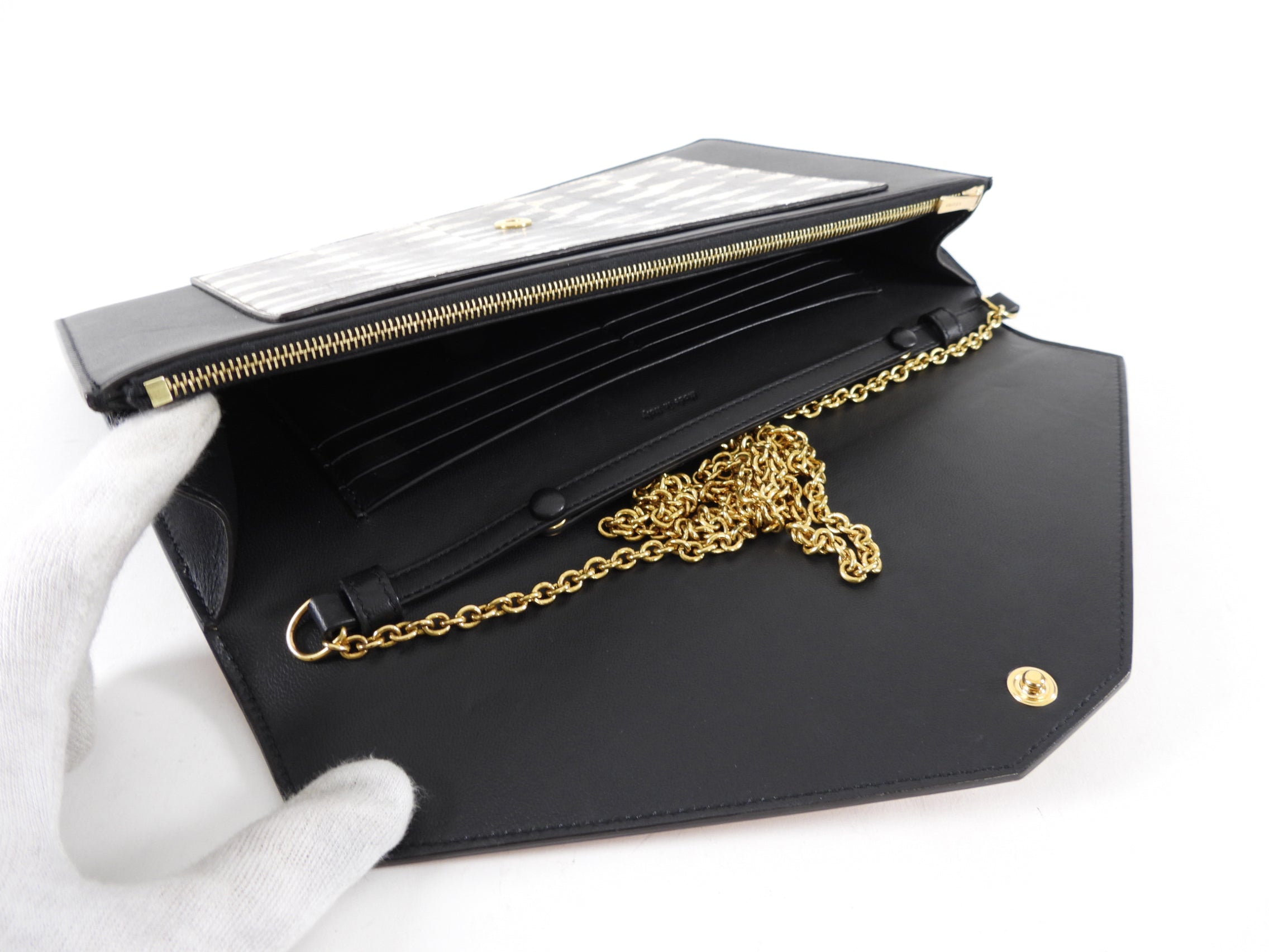 Celine Tricolor Envelope Shoulder Bag & Clutch Purse - Stylish Crossbody Handbag for Women | Perfect for Work, Date Night & Special Occasions