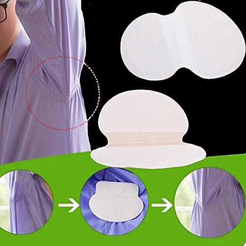 Disposable Self-Adhesive Underarm Sweat Pads for Men & Women - 10 Pack White Sweat Absorber Pads for Shirts - Stay Dry & Confident at Work, Gym & Daily Activities