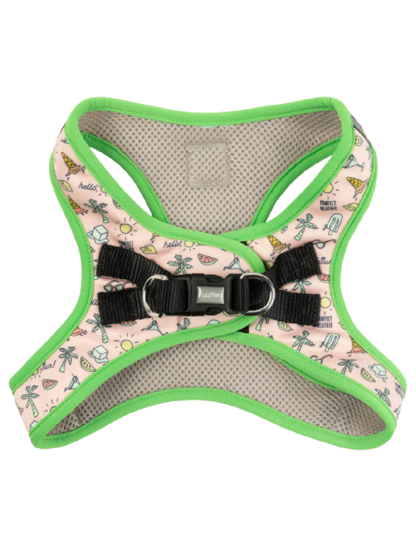 Fuzzyard Step-in Dog Harness - Adjustable No-Pull Pet Vest, Reflective Hello Sun Print (XS-XXL) for Small to Large Dogs - Perfect for Walking, Hiking & Outdoor Adventures