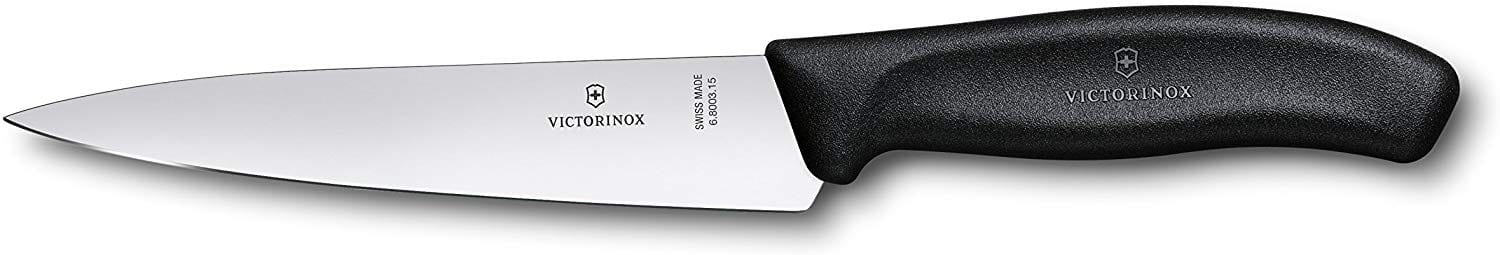 Victorinox 6-Inch Chef's Knife - High Carbon Stainless Steel Kitchen Knife for Professional Chefs & Home Cooking - Perfect for Chopping, Dicing & Slicing Vegetables, Meat & Herbs