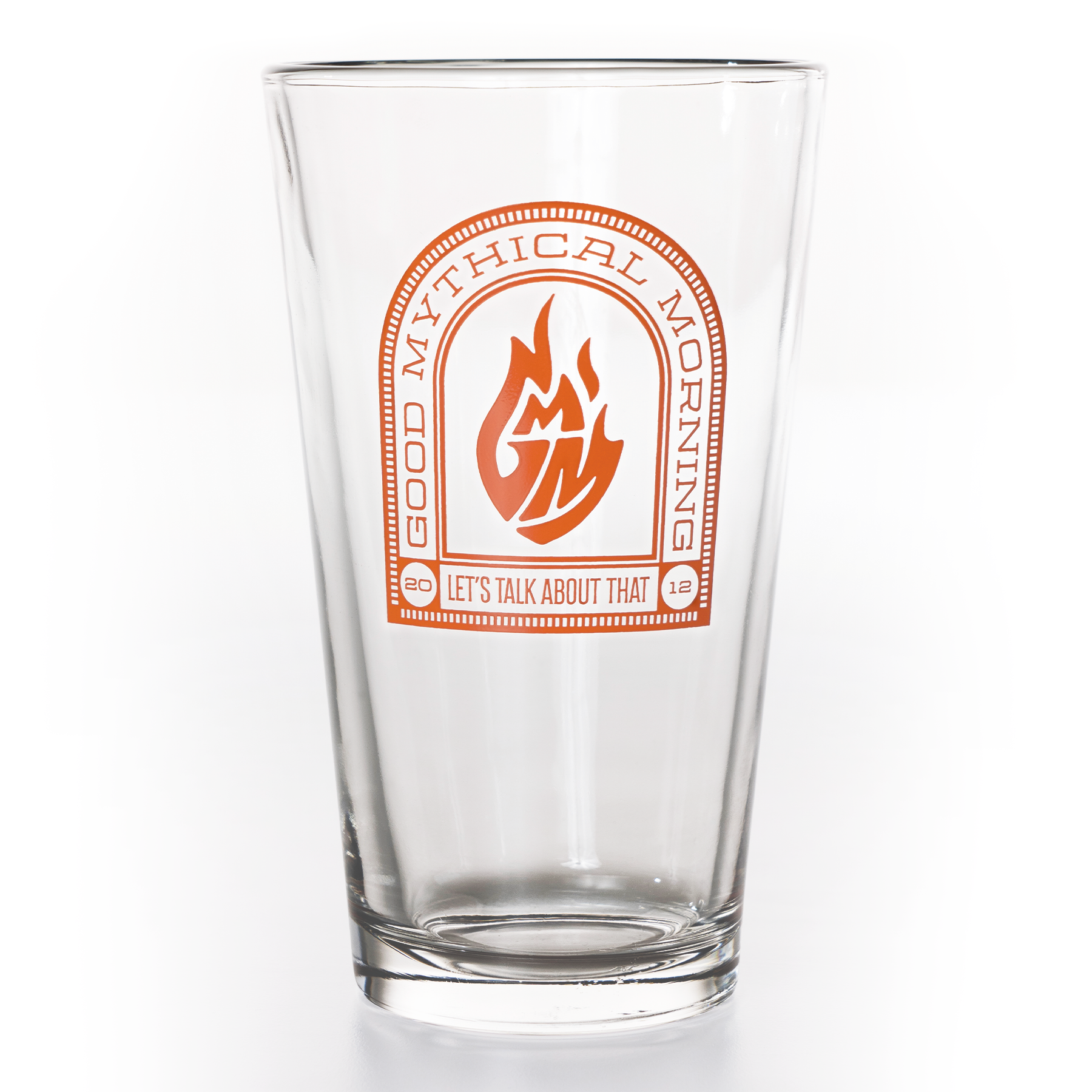 Good Mythical Morning Emblem Pint Glass - 16oz Beer Mug for Craft Beer, Cocktails & Home Bar Decor - Perfect for Fans, Collectors & Entertaining