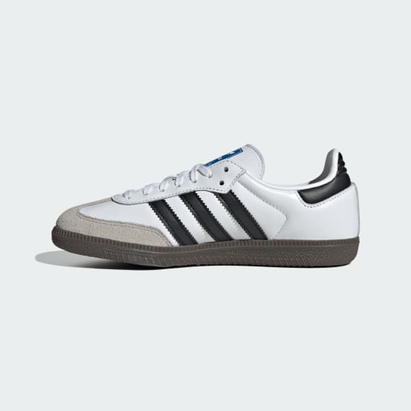 Adidas Kid's Samba OG Sneakers - Cloud White / Core Black / Gum - Classic Comfortable Athletic Shoes for Boys & Girls - Perfect for School, Sports & Casual Wear