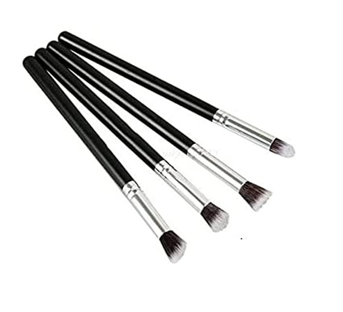 **Professional 7-Piece Makeup Brush Set - Oval Blush Brush, Fan Brush & 4 Eyeshadow Brushes for Flawless Foundation & Contouring - Perfect for Daily Makeup & Professional Use**