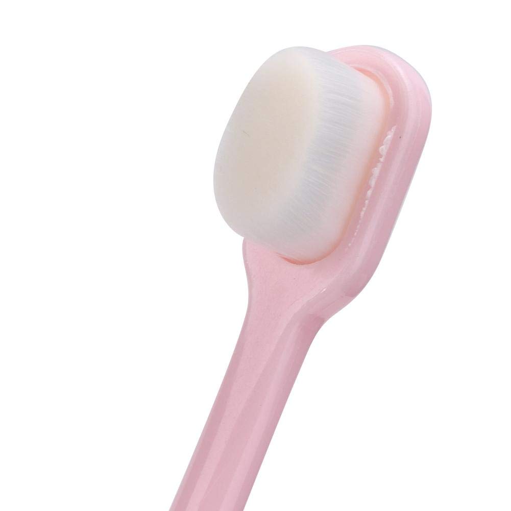 HURRISE Extra Soft Kids Toothbrush - Gentle Silicone Tongue Brush for Sensitive Teeth & Gums - Manual Children's Toothbrush for Baby Oral Care - Pink (Perfect for Daily Brushing & Travel)