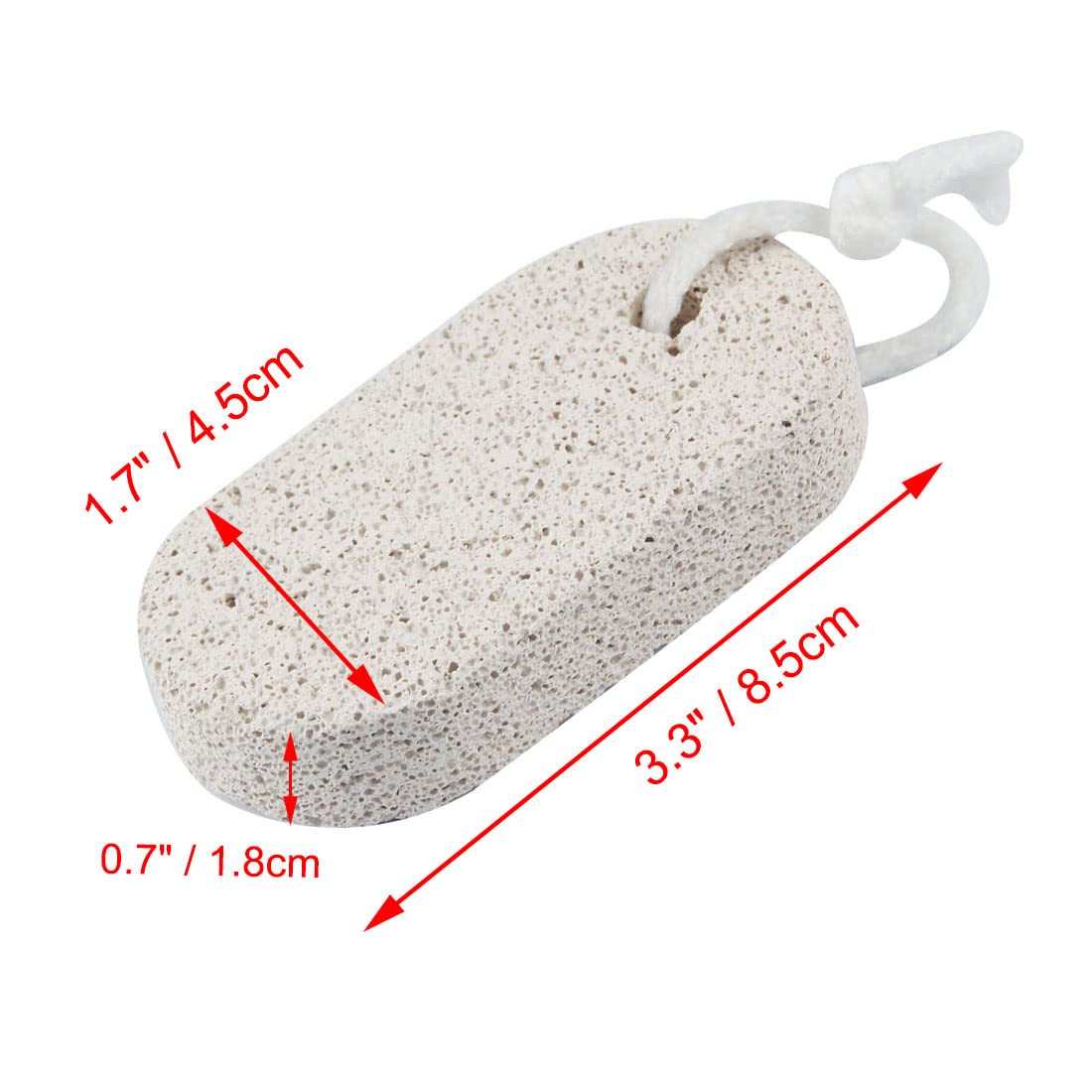 Natural Pumice Stone for Feet - Oval Shape Callus Remover & Foot Sanding File - Professional Pedicure Tool for Hard Cracked Skin - Exfoliating Foot Scrubber for Smooth Heels - Perfect for Home Pedicure & Spa Care