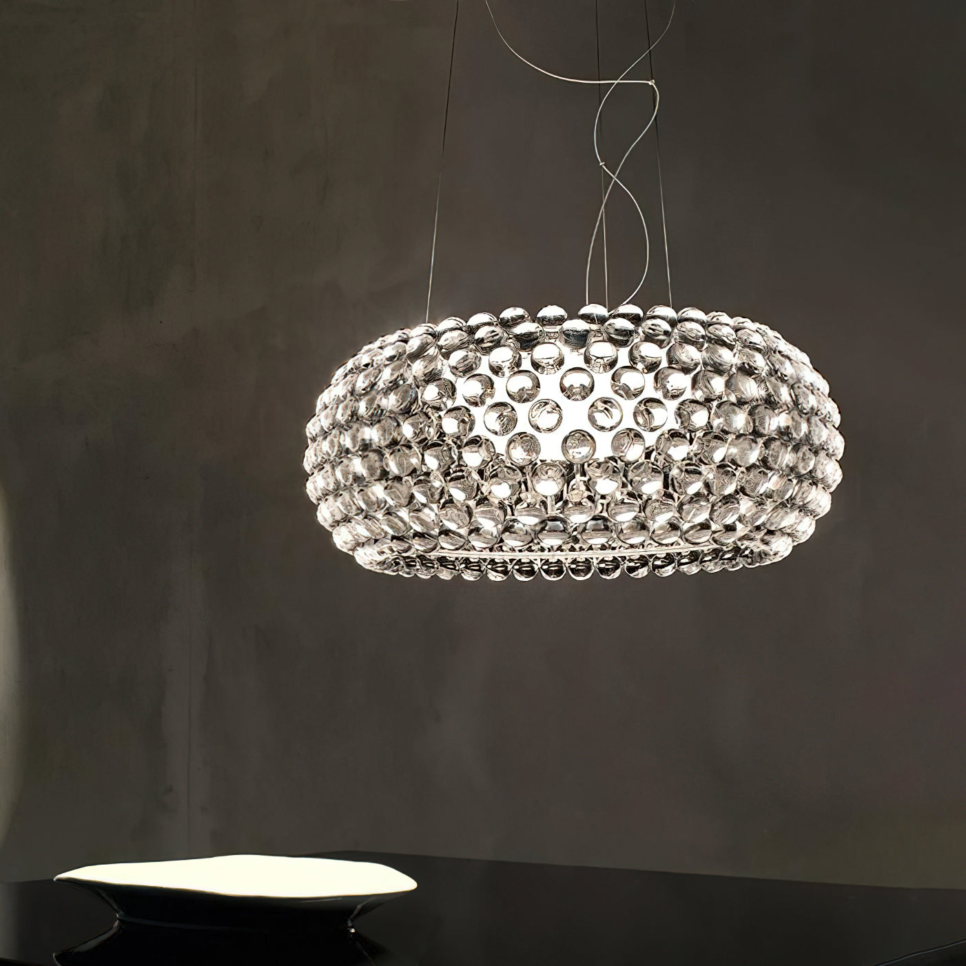 Elegant Caboche Pendant Light - Modern Glass Ceiling Lamp for Dining Room, Kitchen Island & Bedroom Decor