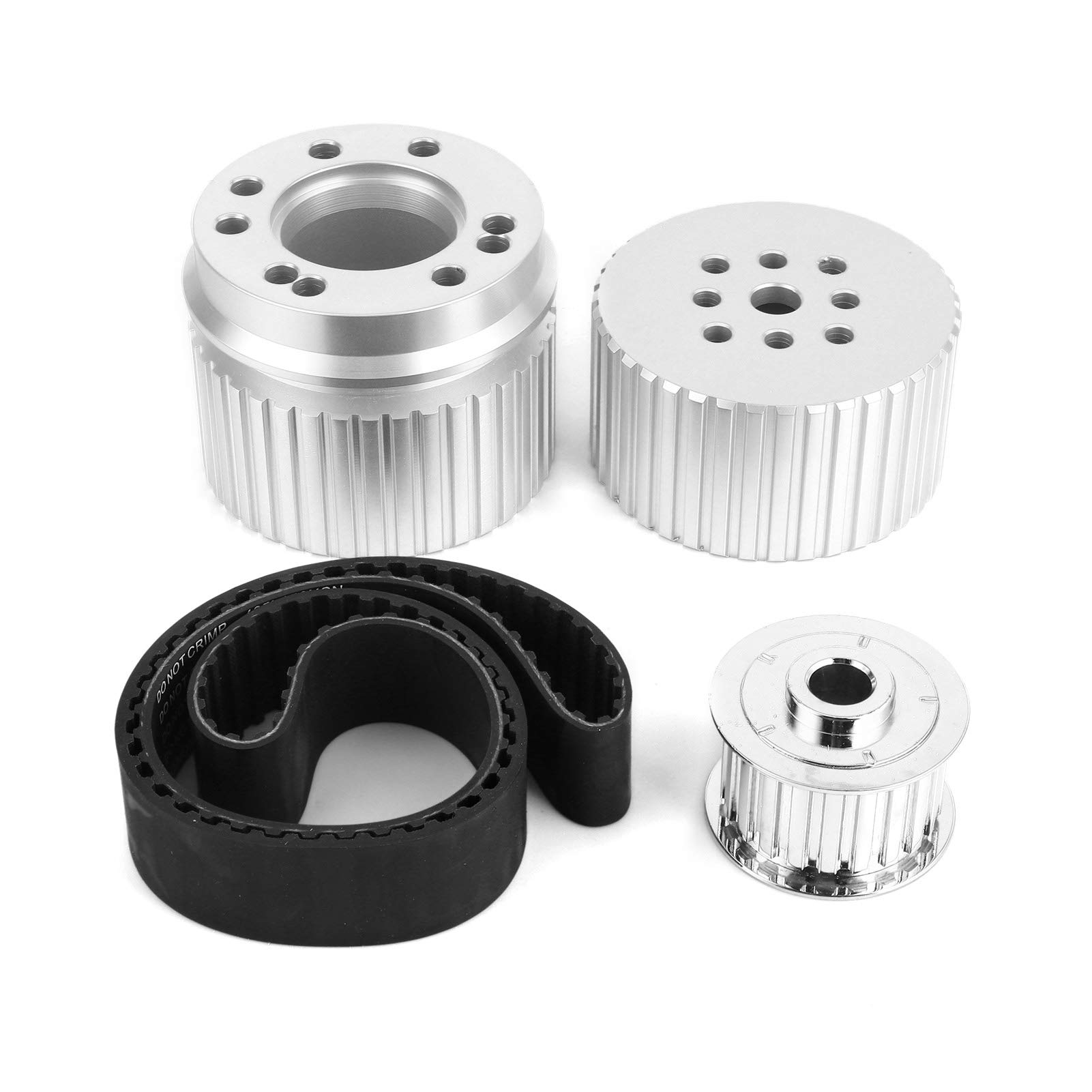 High-Performance Water Pump Pulley, Crank Pulley & Alternator Pulley Belt Kit Replacement for Ford 351C - PC-2255 OE Number - Durable Aluminum Alloy & Rubber Construction - Perfect for Engine Maintenance & Performance Upgrades