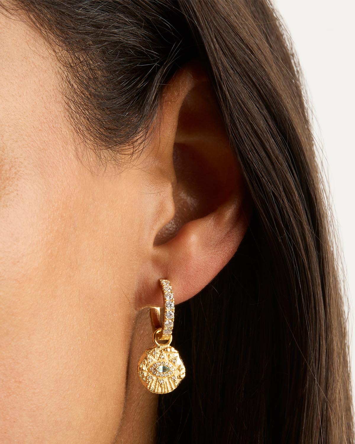 18K Gold Vermeil Awaken Hoops - Elegant Dangle Earrings for Women, Perfect for Parties, Weddings & Everyday Wear