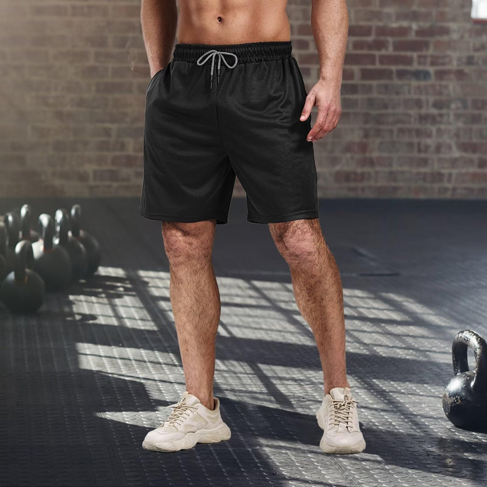 5 Pack Men's 7 Inch Gym Shorts - Breathable Dry Fit Running Shorts with Mesh Lining & Pockets for Workout, Training, Jogging - Perfect for Gym, Running, Basketball & Outdoor Sports