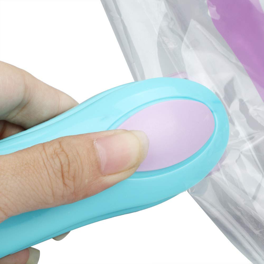 Portable Mini Heat Sealing Machine - Impulse Sealer for Plastic Bags with Lids (Blue, One Size) | Food Storage, Packaging, Home & Office Use