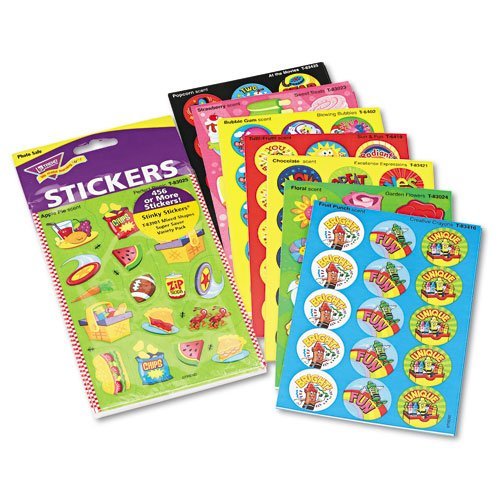Stinky Stickers Variety Pack - 480 Mixed Shapes & Round Stickers (960 Total) - Fun Scrapbooking, DIY Crafts & Kids Activities