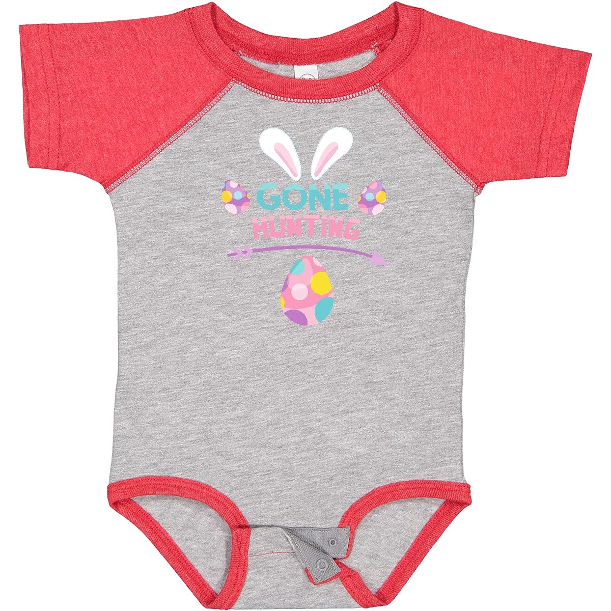 Easter Bunny Baby Bodysuit - Hunting & Eggs Design