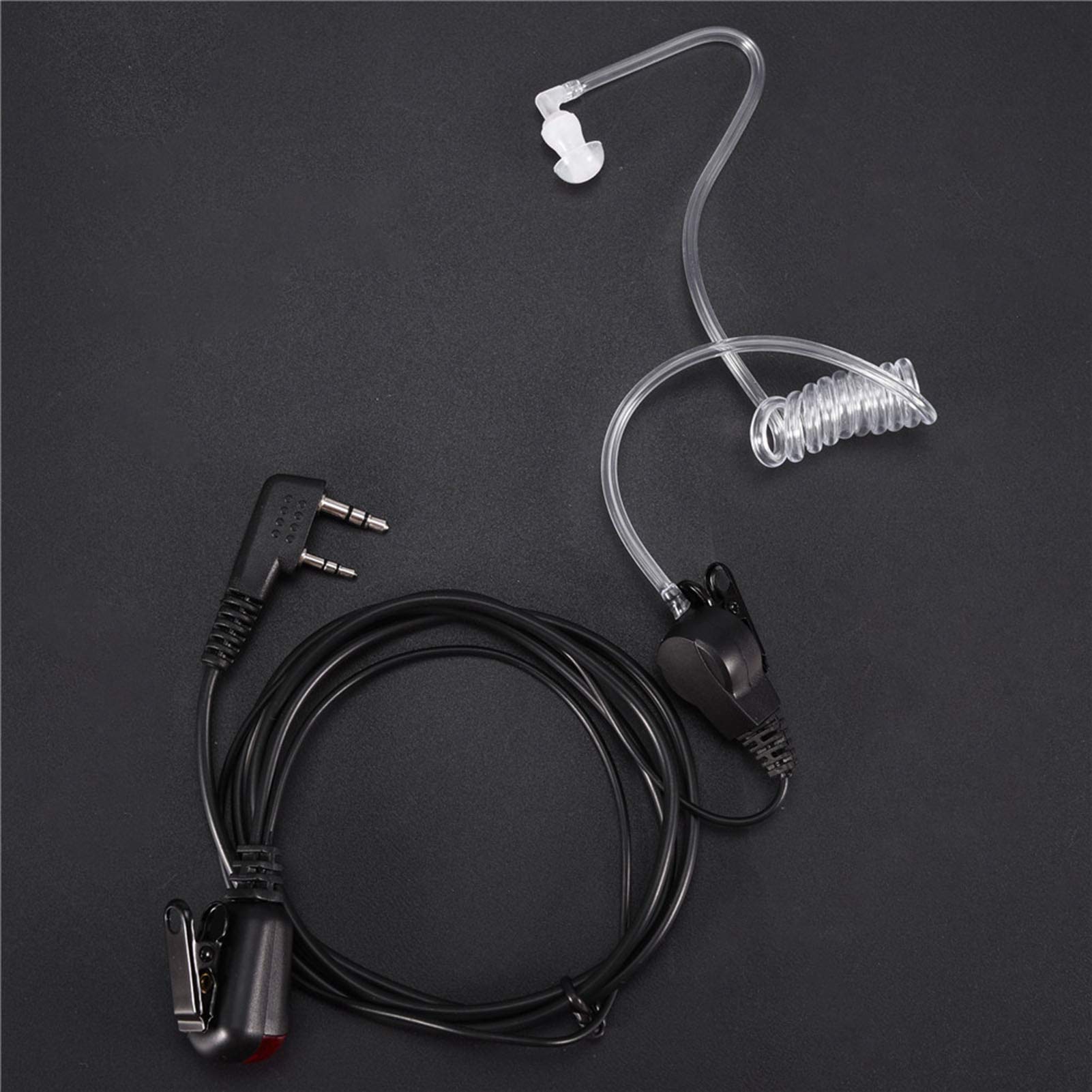 Universal 2Pin Acoustic Tube Earpiece for Two-Way Radio Walkie Talkie - Clear Communication for Security, Construction & Outdoor Activities