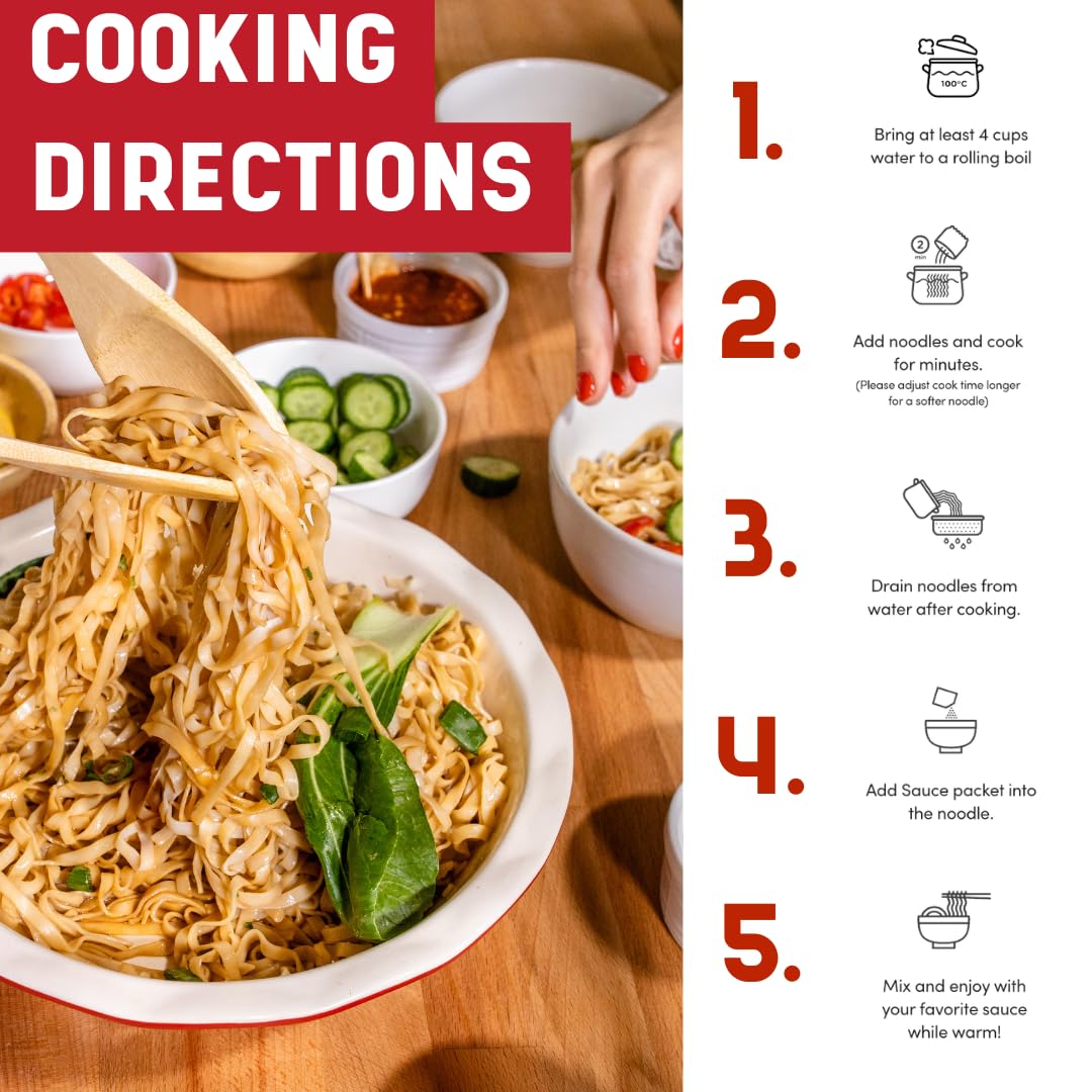 A-Sha Healthy Asian Instant Noodles with Sauce Pack - Vegan, Air-Dried, High Protein Noodle Variety Bundle (2 Flavors, 20 Packs) | Perfect for Ramen, Stir Fry & Wok Cooking | Quick Meals, Office Lunches & College Dorm Snacks