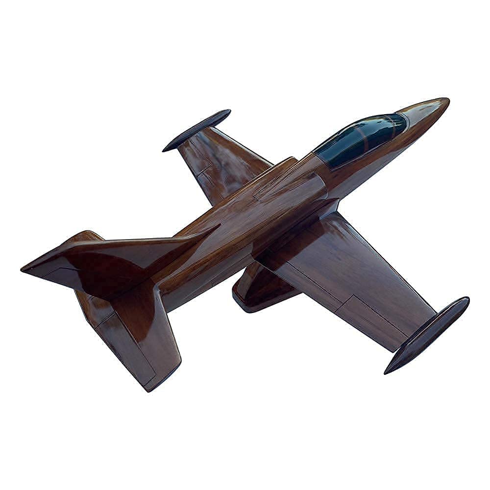 L-39 Albatros Wooden Mahogany Desktop Model Airplane - Handcrafted Mahogany Wooden Aircraft Display for Office Desk, Home Decor & Aviation Enthusiasts Collection