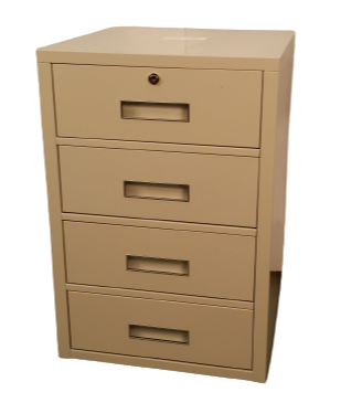 Fenco F 608 Lowboy Pedestal Storage Unit with 4 Drawers (2 Locking Top Drawers) - Perfect for Office, Home, or Workshop Organization