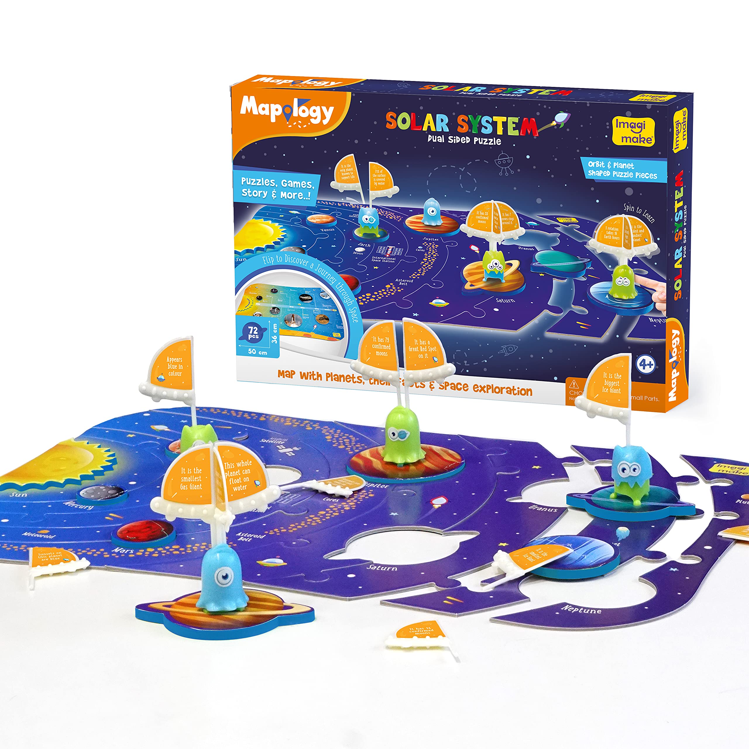 Imagimake Solar System Puzzle for Kids 5-8 | Educational Space Toy | Perfect Gift for 6 Year Olds | Fun Learning Activity