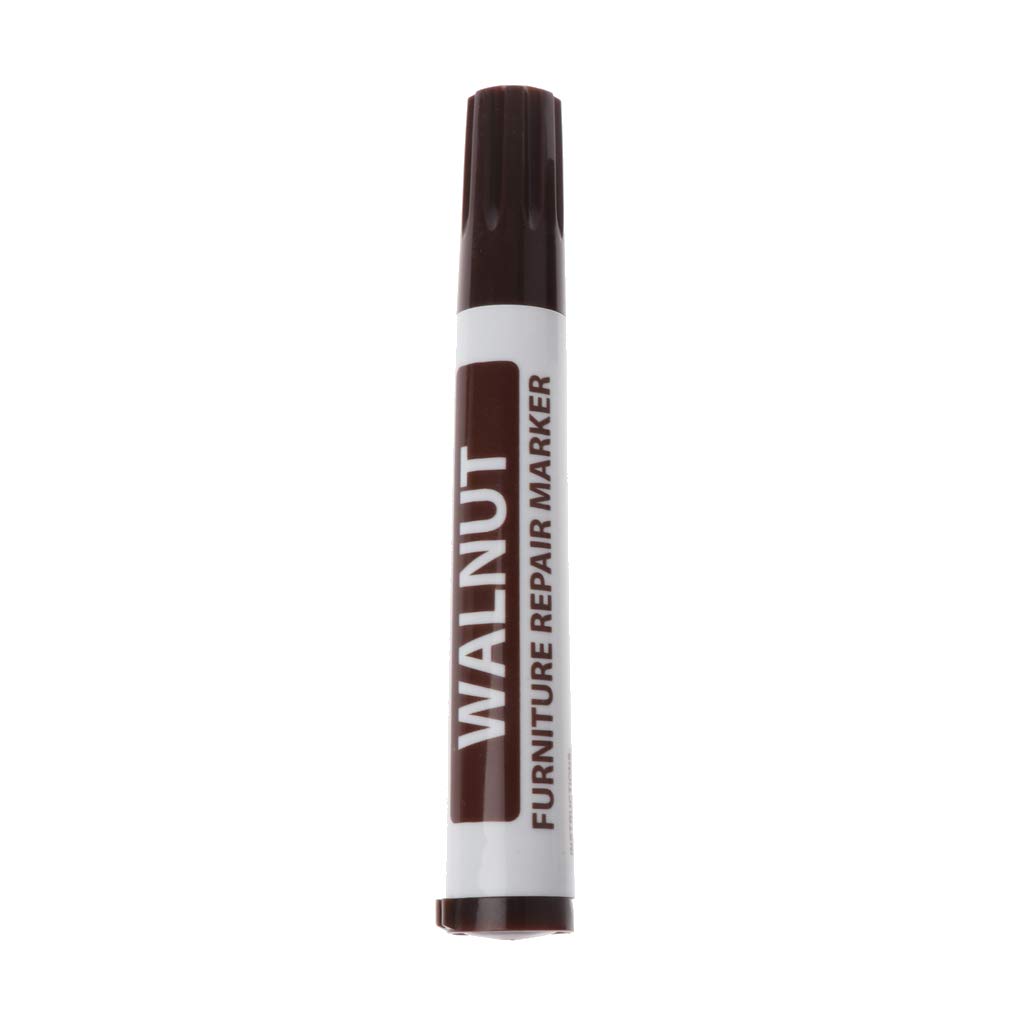 Upgraded Wood Repair Marker Pen - Easy-to-Use Furniture & Floor Scratch Repair Kit with Wax Sticks (4 Walnut Colors) | Fix Scratches on Tables, Chairs, Cabinets & Hardwood Floors | Marine-Grade Silicone Sealant for Long-Lasting Protection