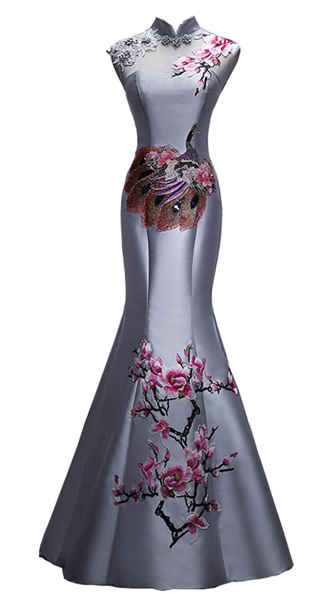 Elegant Mermaid Flower Print Satin Corset Prom Dress for Bridesmaid, Evening Gown, Wedding Party, Pageant & Celebrity Events - Perfect for Formal Occasions, Bridal Showers & Special Celebrations