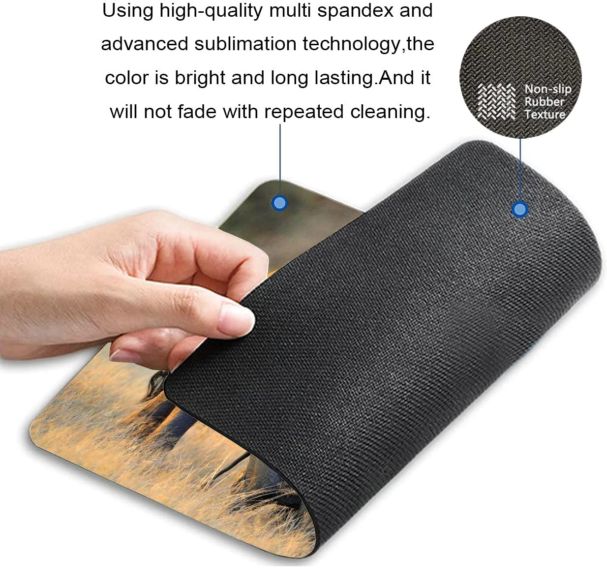 Elephant with Babies Mouse Pad - Non-Slip Rubber Base Smooth Surface Rectangle Mousepad for Computer, Laptop & Office Use | Custom Design Desk Accessory for Work, Gaming & Home Office Setup