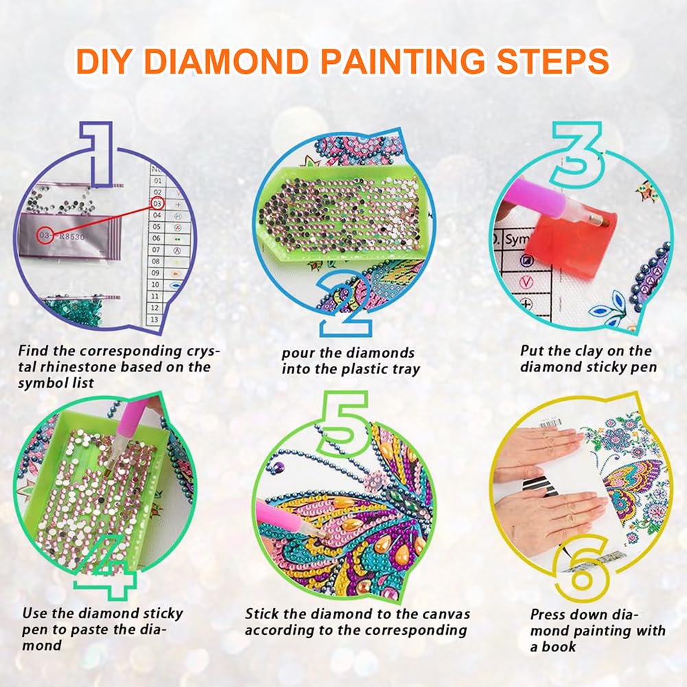 5D Diamond Painting Kit for Adults - Butterfly & Flower Special Shape DIY Art, 12x12 Inch Crystal Rhinestone Canvas for Home Wall Decor, Perfect Gift for Beginners | Relaxing Craft for Stress Relief & Room Decoration