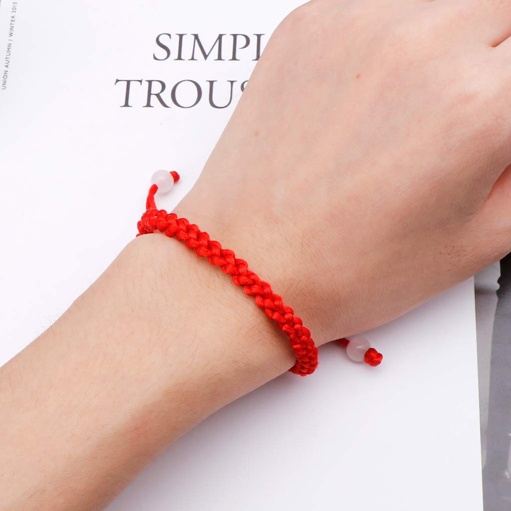 Handmade Adjustable Red String Bracelet - Lucky Kabbalah & Friendship Braided Jewelry for Women, Men, Girls & Boys | Spiritual Protection & Fashion Accessory for Daily Wear, Gifts & Special Occasions