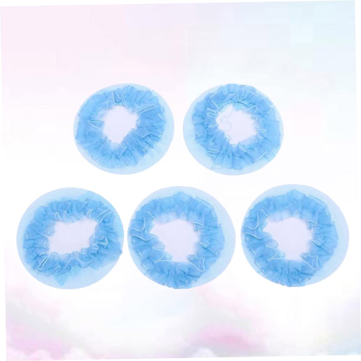 Minkissy 5-Pack Blue Ballet Bun Covers - Breathable & Comfortable Hair Nets for Women - Perfect for Dance, Ballet, and Gym Workouts