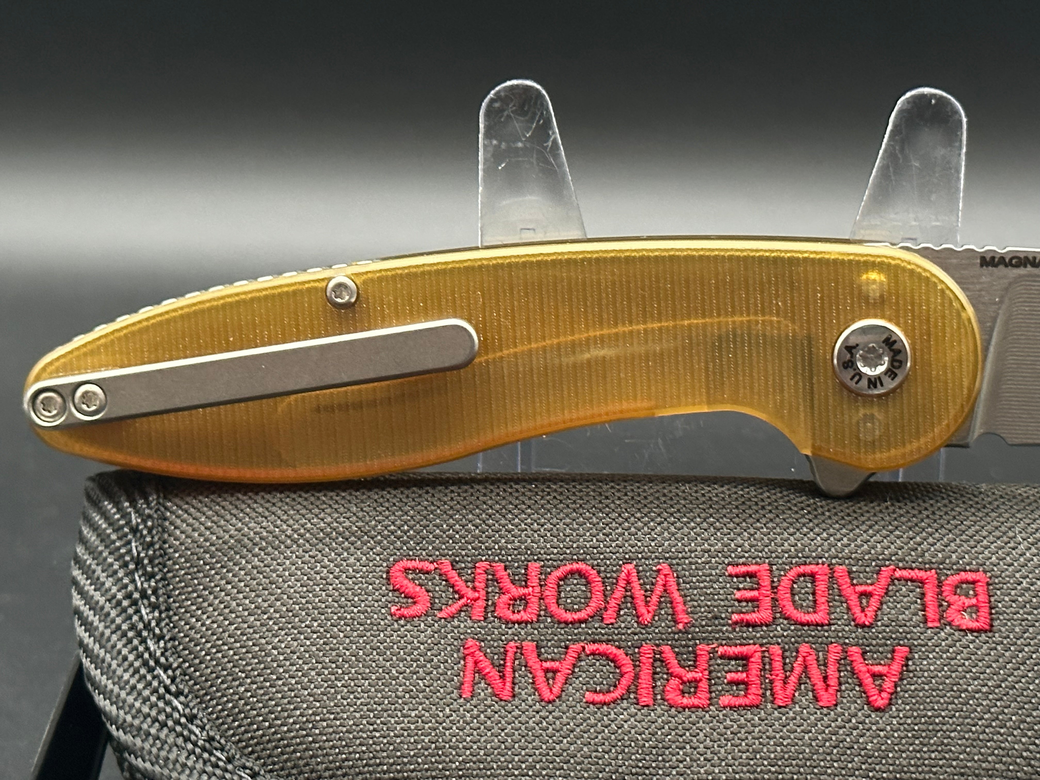 American Blade Works Model 1 V6 Magnacut Ultem Folding Knife - Premium EDC Pocket Knife for Outdoor, Camping & Everyday Carry | Tactical Survival Tool for Hiking, Hunting & Self Defense