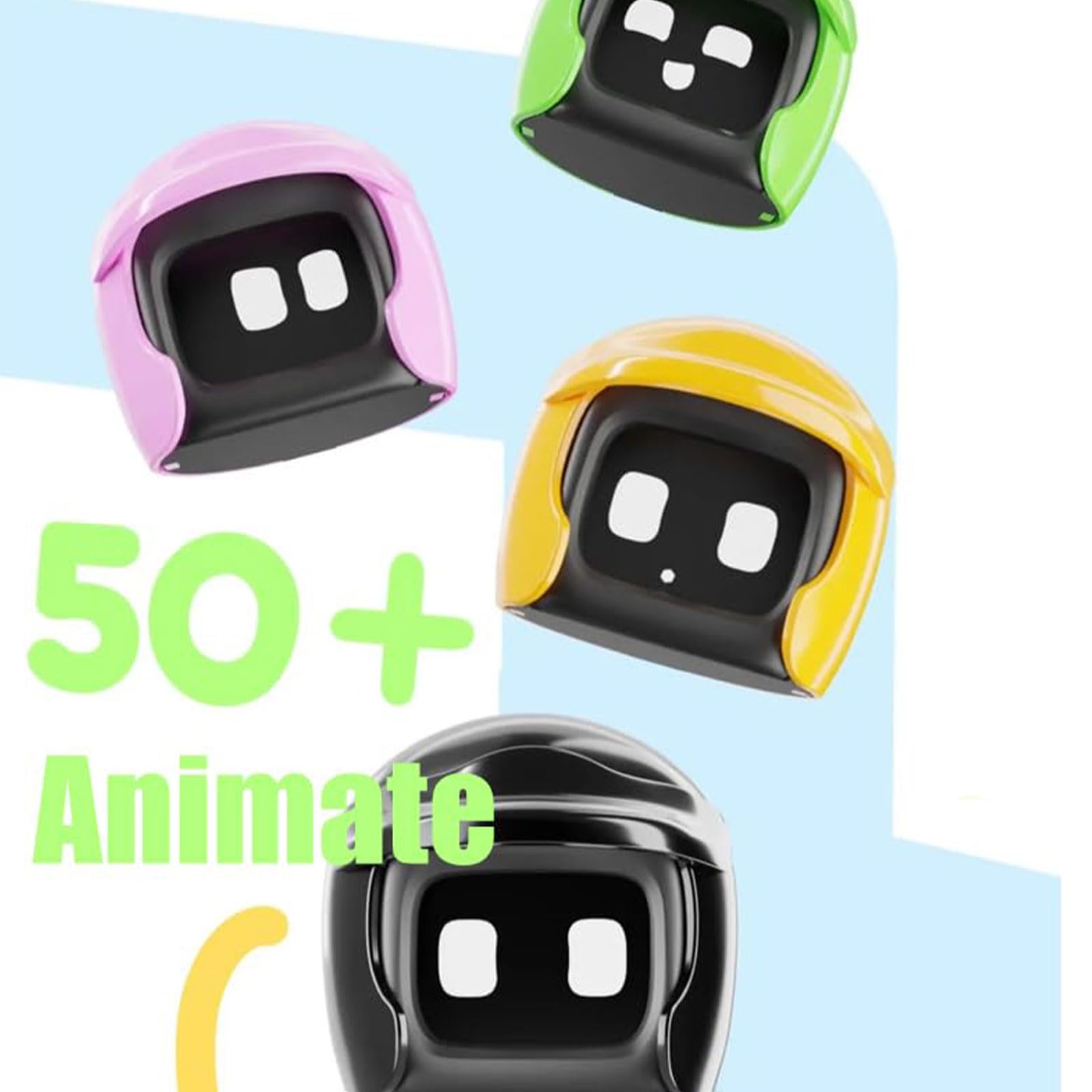 Poki Car Robot - Interactive Smart Toy for Dashboard, Cute Cartoon Companion & Gift for Car Lovers (Black) | Perfect for Road Trips, Commuting & Kids Entertainment