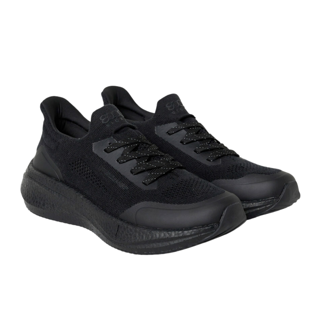 8000Kicks Premium Black Hemp Runner - Eco-Friendly & Durable Sneakers for Men & Women | Perfect for Running, Walking & Casual Wear