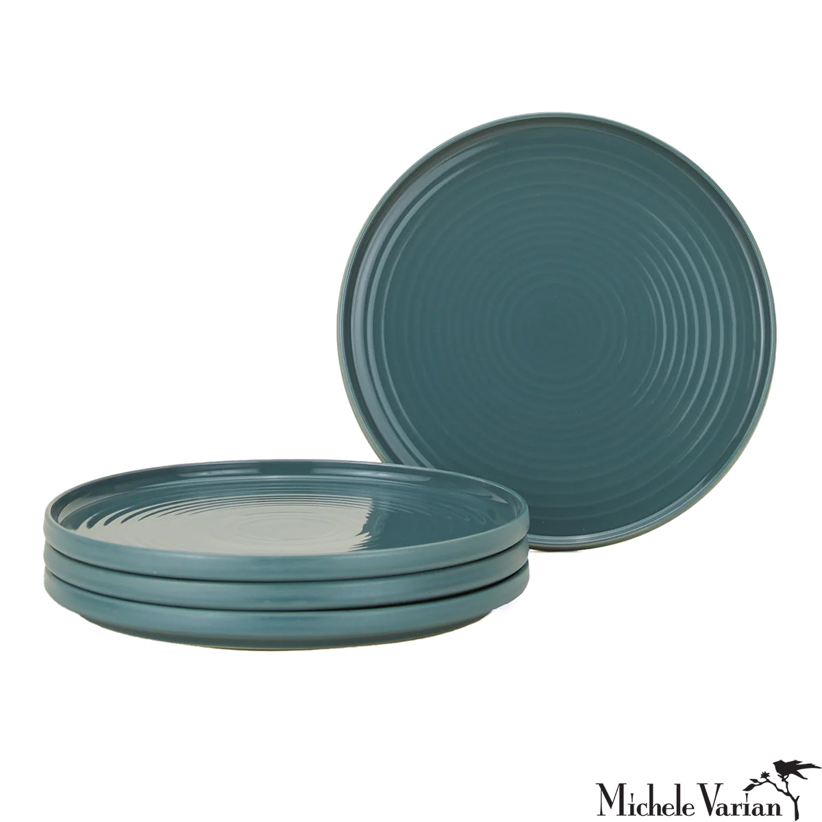 Premium 4-Piece Peacock Design Dinner Plate Set - Elegant & Durable Porcelain Plates for Dining, Entertaining & Special Occasions