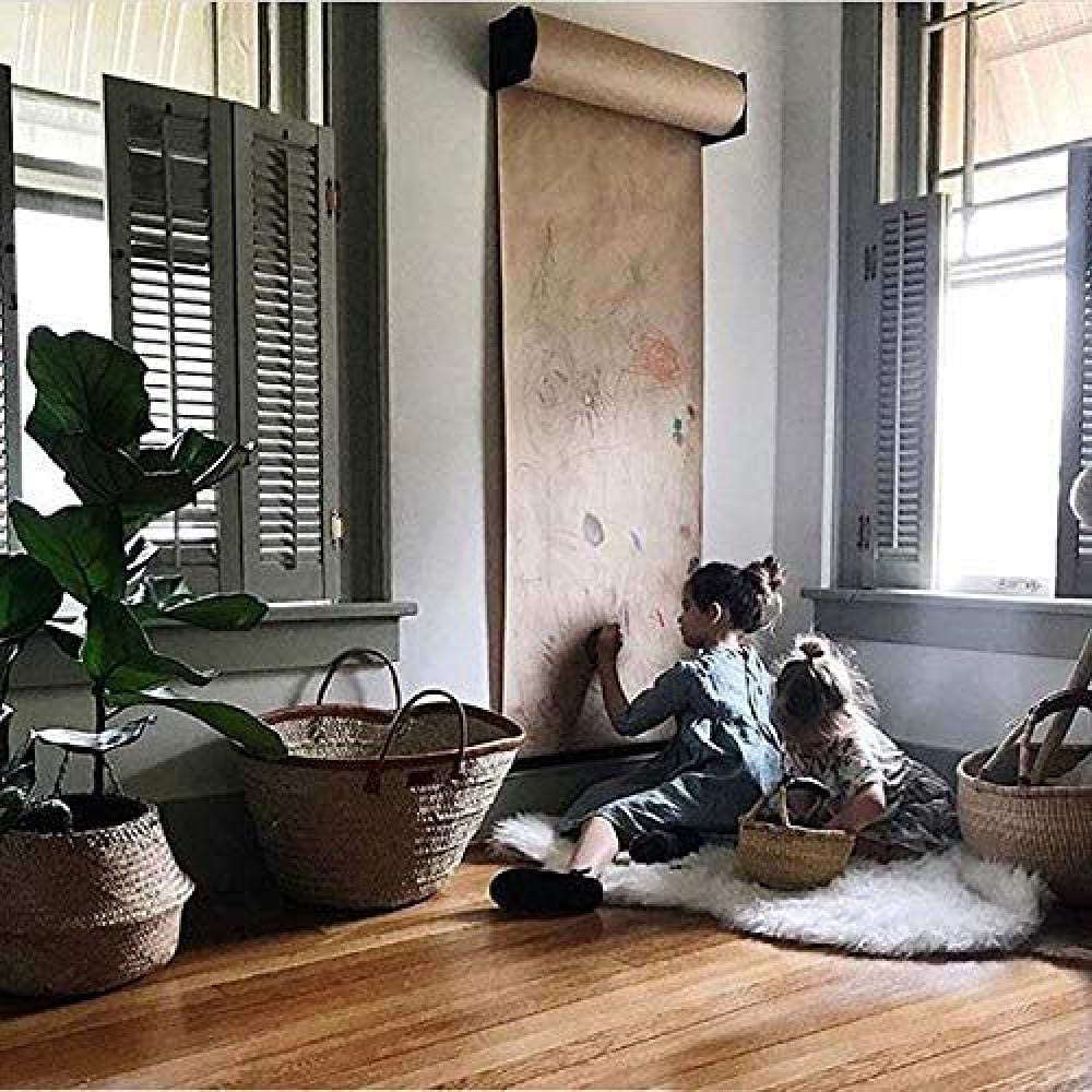 Wall Mounted Kraft Paper Roll Holder - 60cm Reusable Multi-Purpose Dispenser for Kitchen, Office & Craft Room Decor | Paper Retainer Bar with Easy Installation
