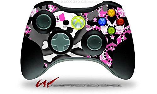 XBOX 360 Controller Skin - Pink Bow Skull Decal for Gaming & Protection