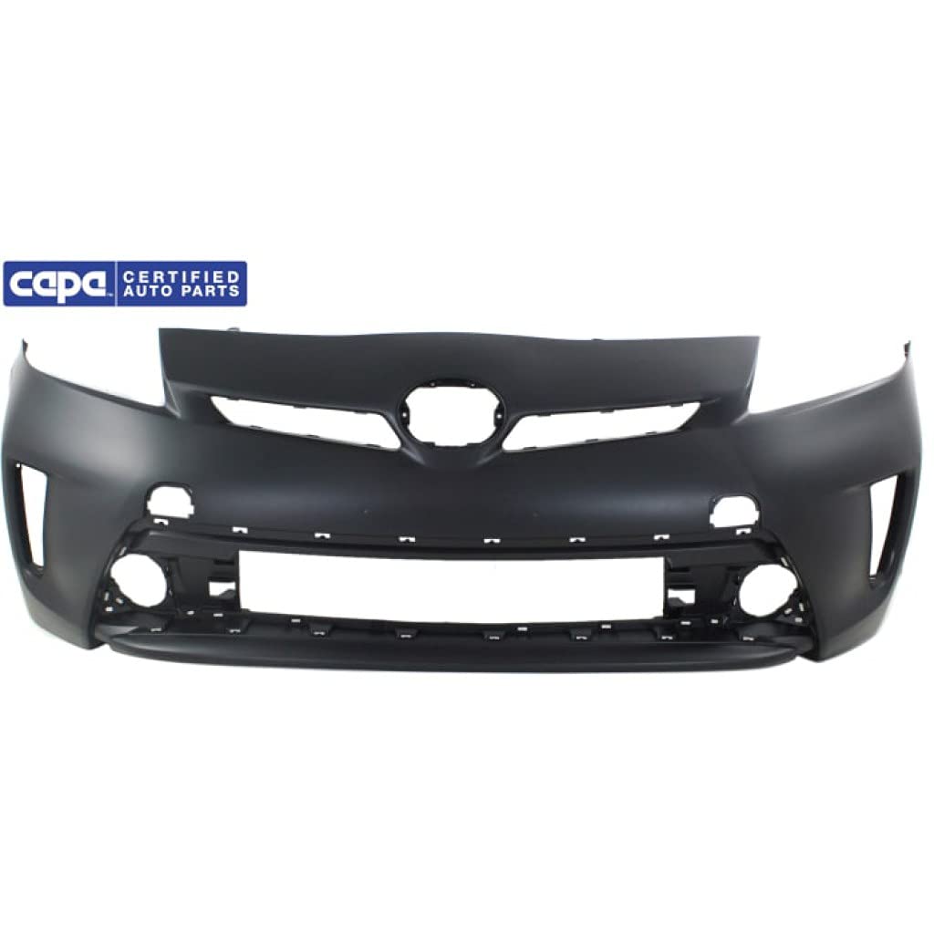 2012-2015 Toyota Prius & Prius Plug-In Front Bumper Cover Replacement - Primed & Ready for Paint | CAPA Certified (TO1000394) | Perfect Fit for 5211947934 | Ideal for Collision Repair & Car Restoration Projects