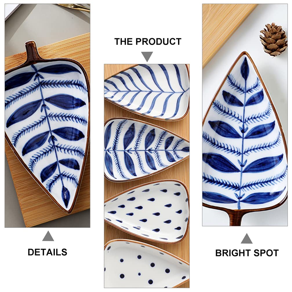 Hemoton Ceramic Sauce Dish - 6-Piece Set for Seasoning, Desserts, Appetizers | Mini Serving Plates for Kitchen, Dining Table & Party Snacks | Durable Household Tableware for Dipping Sauces, Small Bites & Food Presentation