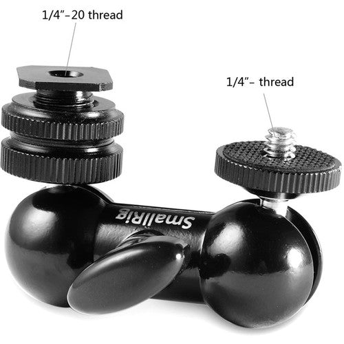SmallRig Double Ball Head Mount with Cold Shoe & 1/4