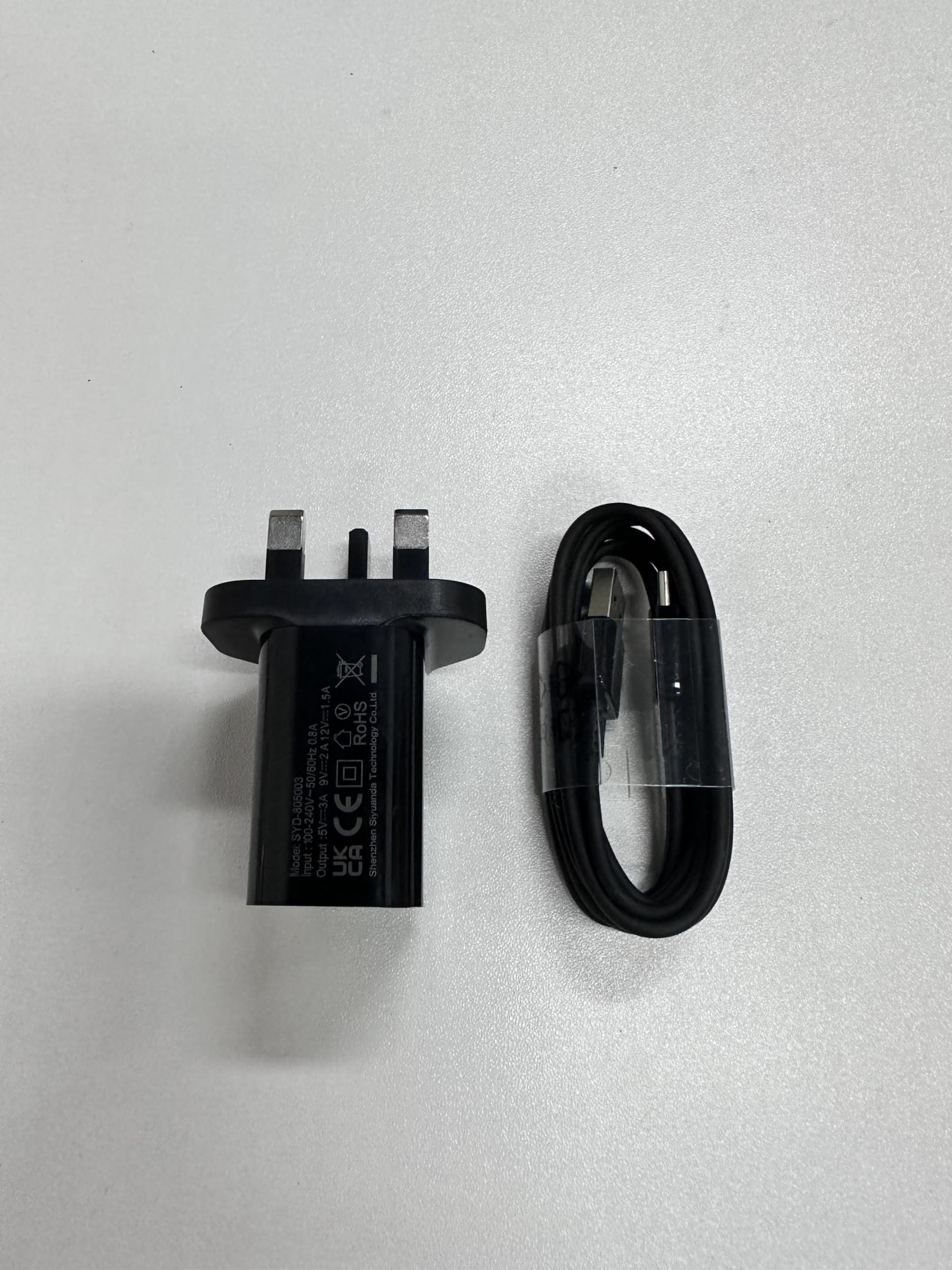 Fast Charging USB Wall Plug with Type C Cable - QC3.0 Compatible for Samsung Galaxy A14/A15/A20E/A23/A34/A53/A54/A04S/A40/S21/S20 FE/S10E/S9, iPhone 15, Pixel 6a, Moto E13/G53 - Perfect for Home, Office & Travel Charging (Black)