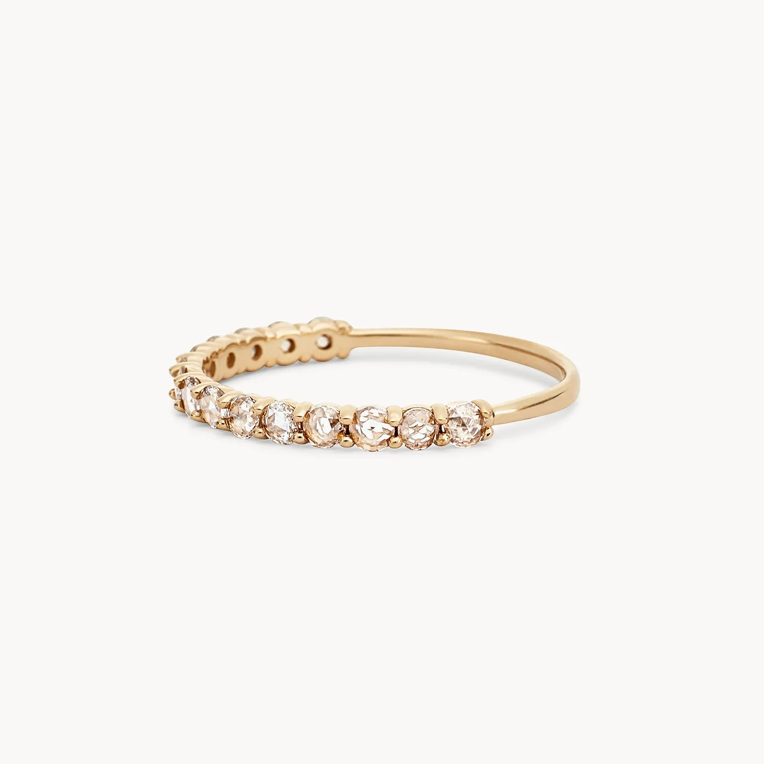 14K Yellow Gold Moonglade Ring with White Diamonds - Elegant Jewelry for Weddings, Anniversaries & Special Occasions